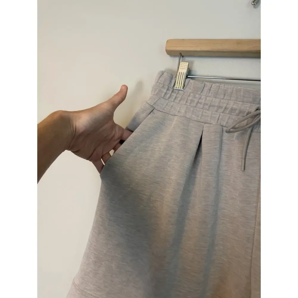 ZellaSoft Luxe High Waist Knit Shorts Heather Grey 30